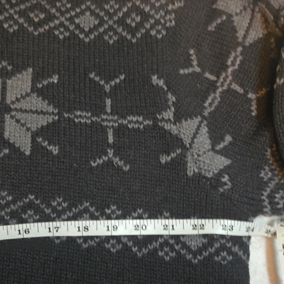 Weatherproof Vintage Men's Fair Isle Cardigan Sweater Jacket Grey X-Large XL EUC - Picture 9 of 12